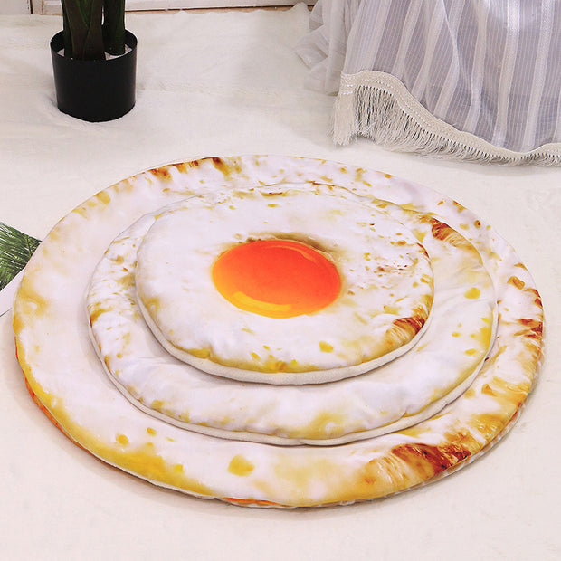 Simulation 3D Pizza Avocado Omelette Toast Pet Blanket Bed