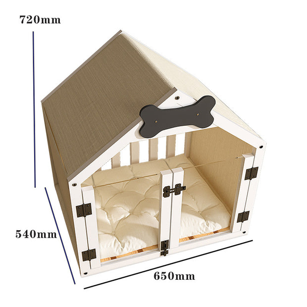 Indoor Solid Wood Doghouse Removable And Washable