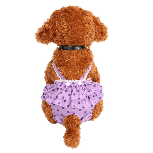 Teddy Dog Menstrual Polka Dot Skirt Physiological Pants