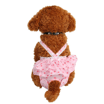 Teddy Dog Menstrual Polka Dot Skirt Physiological Pants