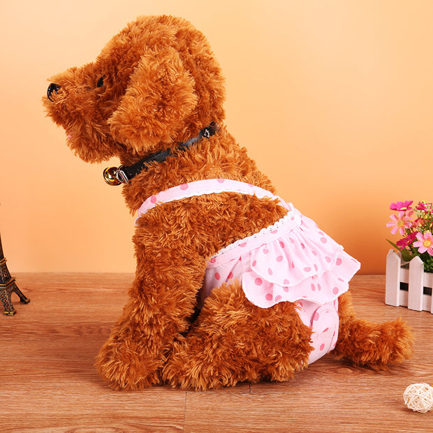 Teddy Dog Menstrual Polka Dot Skirt Physiological Pants