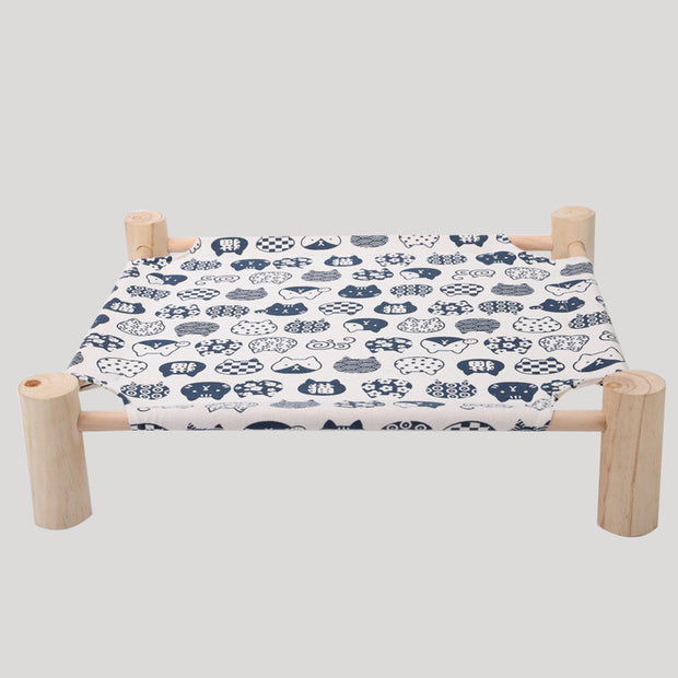 Solid Wood Pet Bed, Removable and Washable