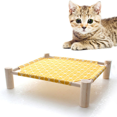 Solid Wood Pet Bed, Removable and Washable