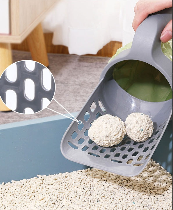 Large Capacity Toilet Bucket Portable Removable And Washable Integrated Cat Litter Scoop