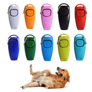 Combo Dog Clicker Whistle - Training Pet Trainer Click Puppy With Guide With Key Ring