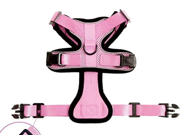 Escape Proof Cat Vest Harness And Car Seat Belt Adapter Adjustable Reflective Cat Harness Soft Mesh Harness For Kitten Puppy