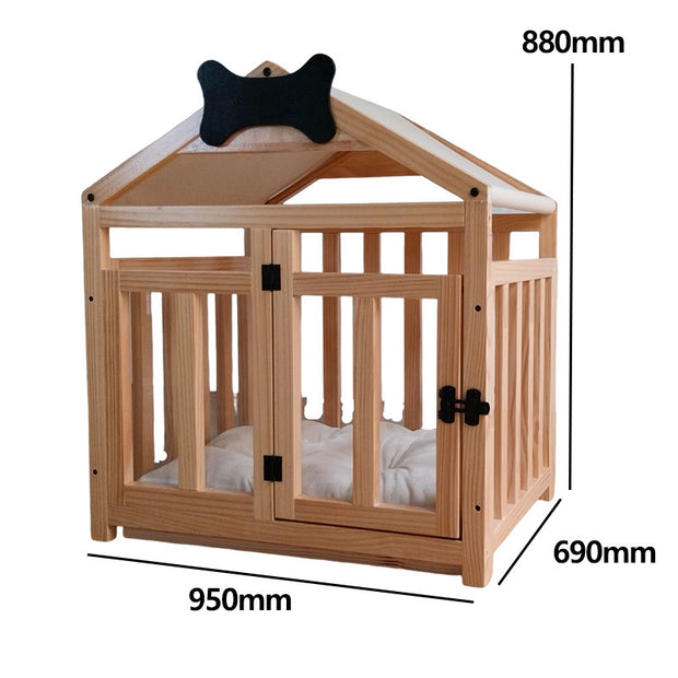 Indoor Solid Wood Doghouse Removable And Washable