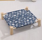 Solid Wood Pet Bed, Removable and Washable