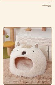 Cat Kennel Dog Kennel Pet Cushion Bed Cat Winter Warm Supplies