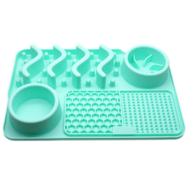 Multi-functional Pet Food Bowl Slow Food Dinner Basin Pad